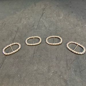 4 Rhinestone Buckles